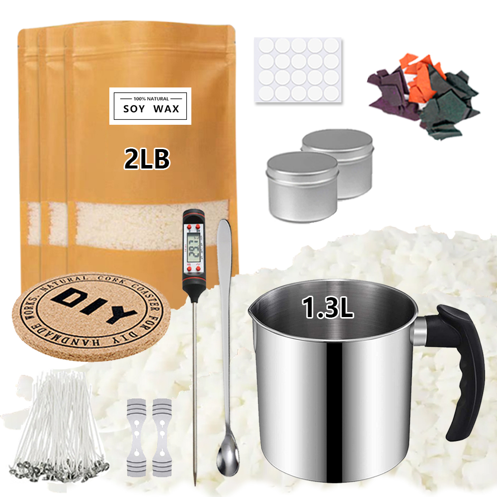 Candle Making Kits - 1LB/2LB Natural Soy Wax Candle Making