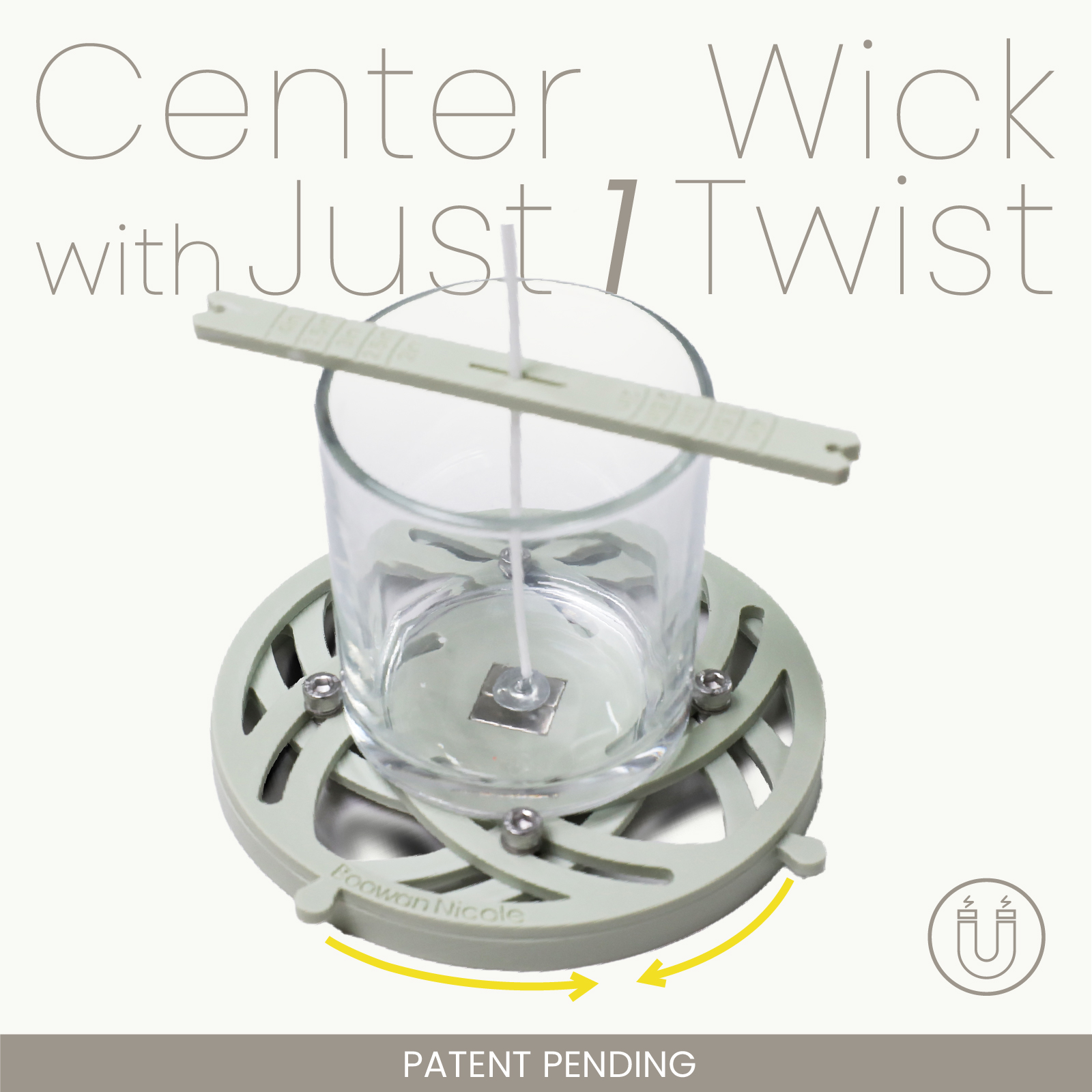 Candle Making Jars Wholesale - Nicole Quick Magnetic Candle Wick Centering