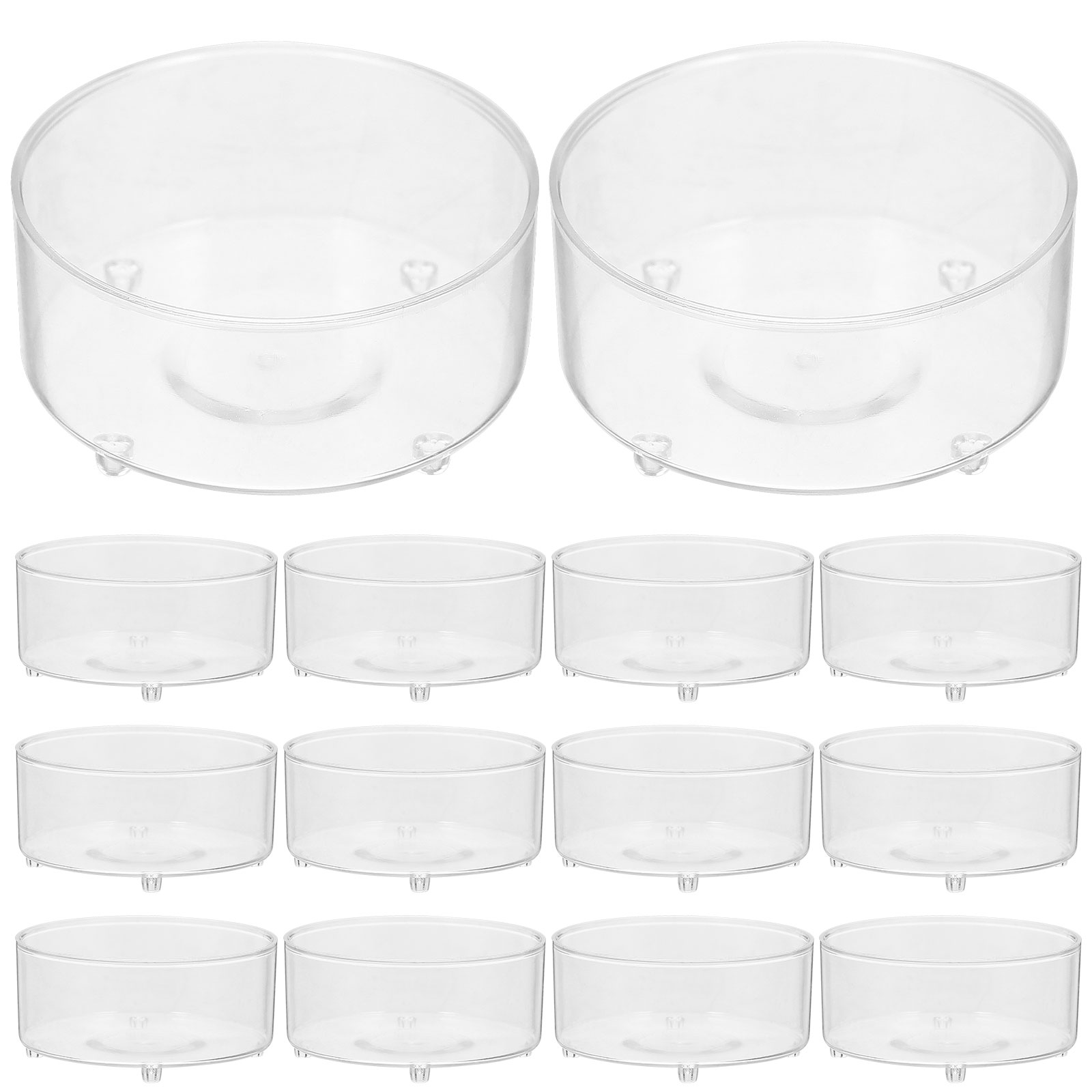 Candle Making Jars Wholesale - 100pcs Plastic Holder Clear Cup Candlestick