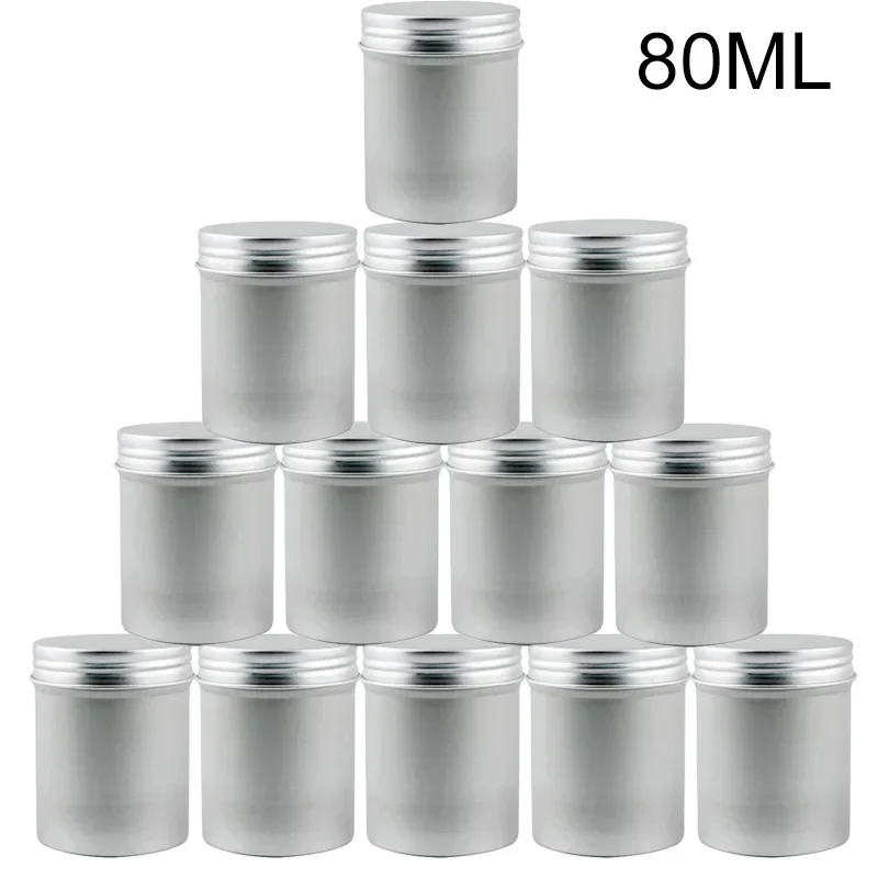 Tin Container Lid - 12/24/48Pcs Aluminum Tin Jars 80ml Metal