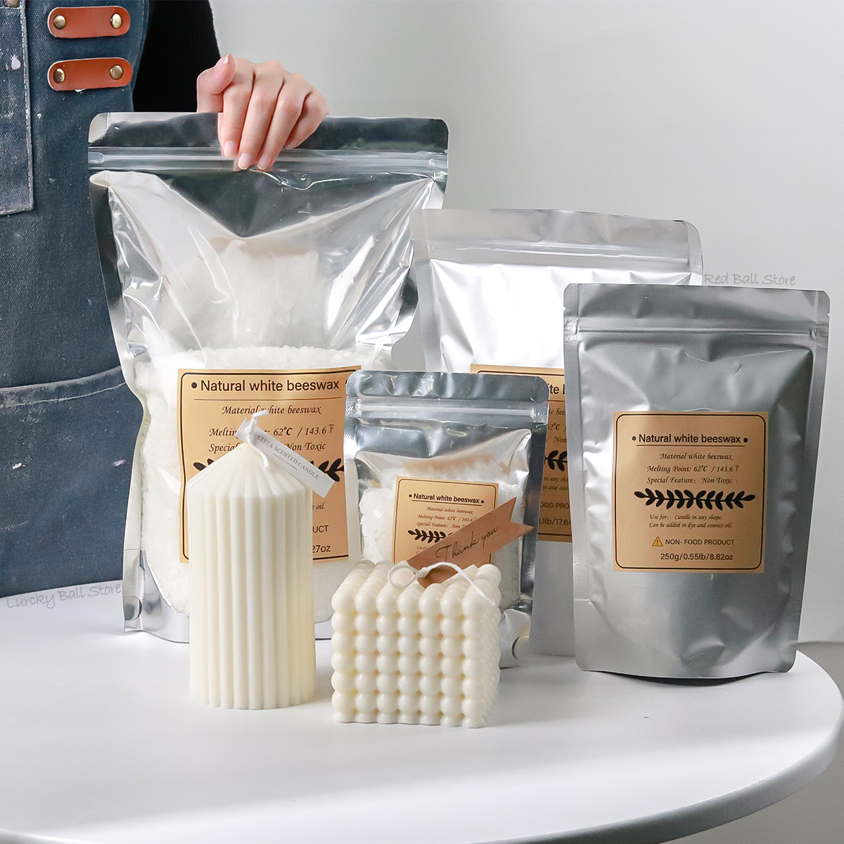 Candle Making Raw Material Wholesale - 500g White Beeswax Granular Scented Candle