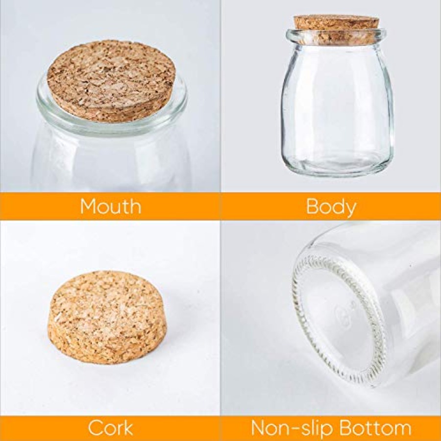 Glass Mini Yogurt Jars 40 Pack – обзор и цена Tin Container Lid