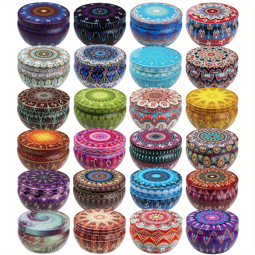 12pcs Premium Floral Printed C – обзор и цена Tin Container Lid