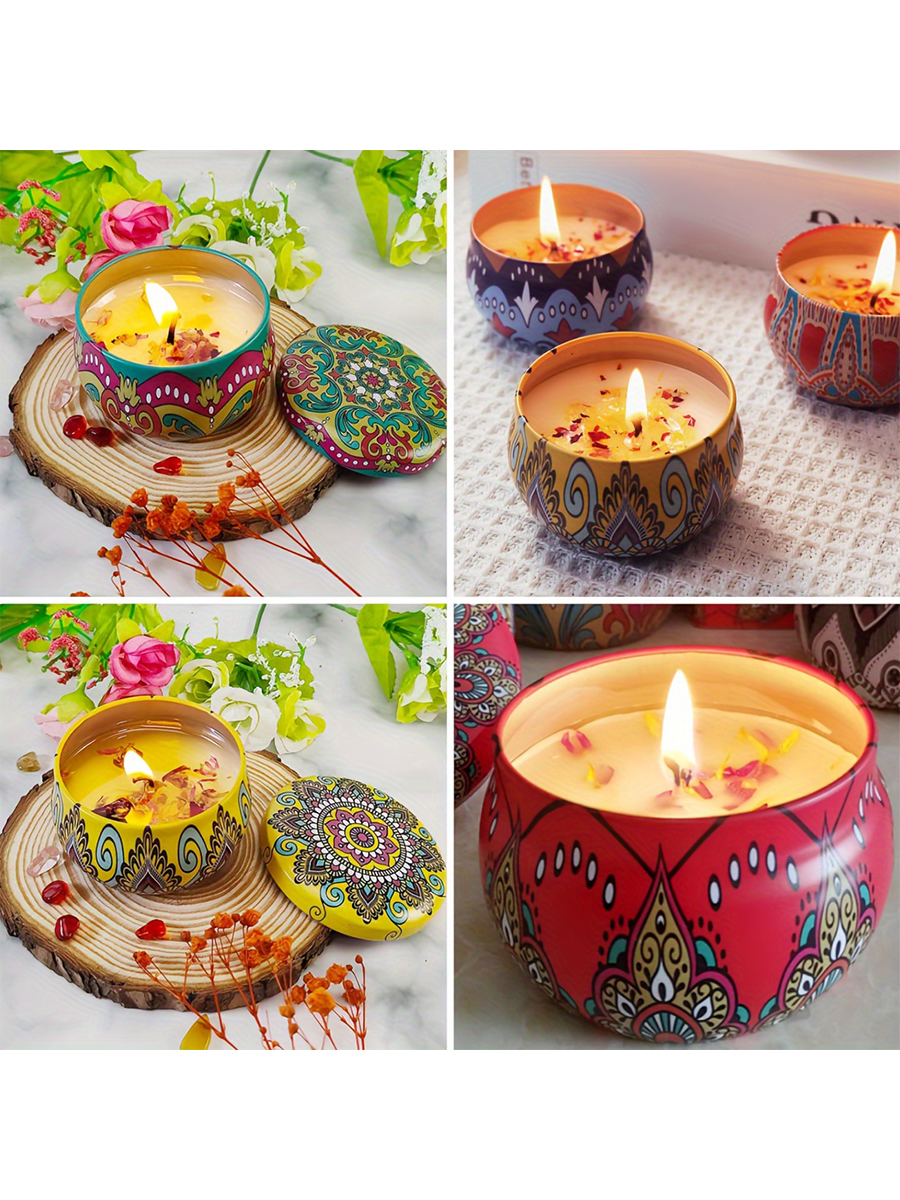 12pcs Premium Floral Printed C – обзор и цена Tin Container Lid