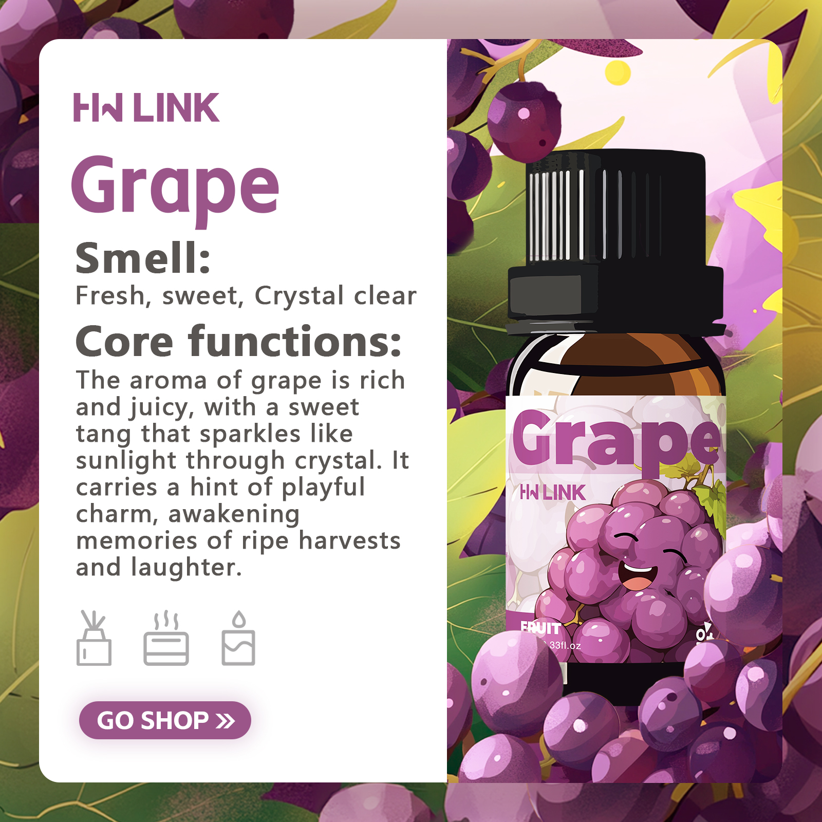 Grape Essential Oil 10ml Perfu – обзор и цена Candle Making Scents