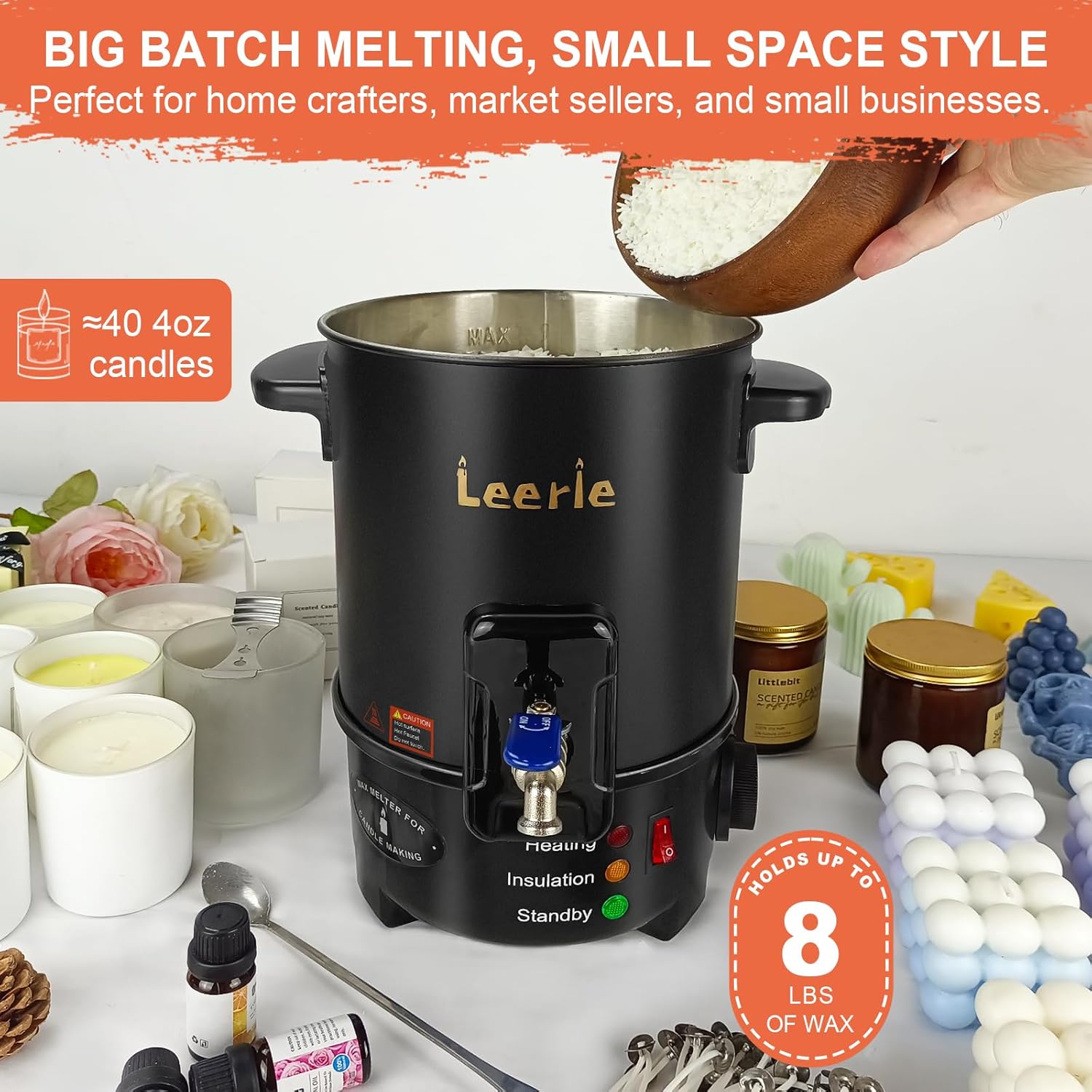 8Lbs Electric Wax Melter for C – обзор и цена Candle Making Kits