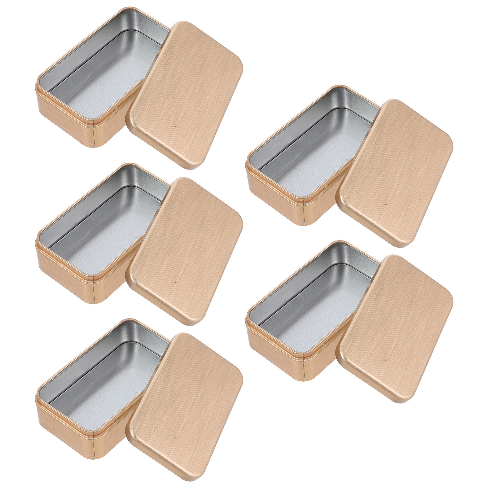 5Pcs Small Rectangular Tin Box – обзор и цена Tin Container Lid