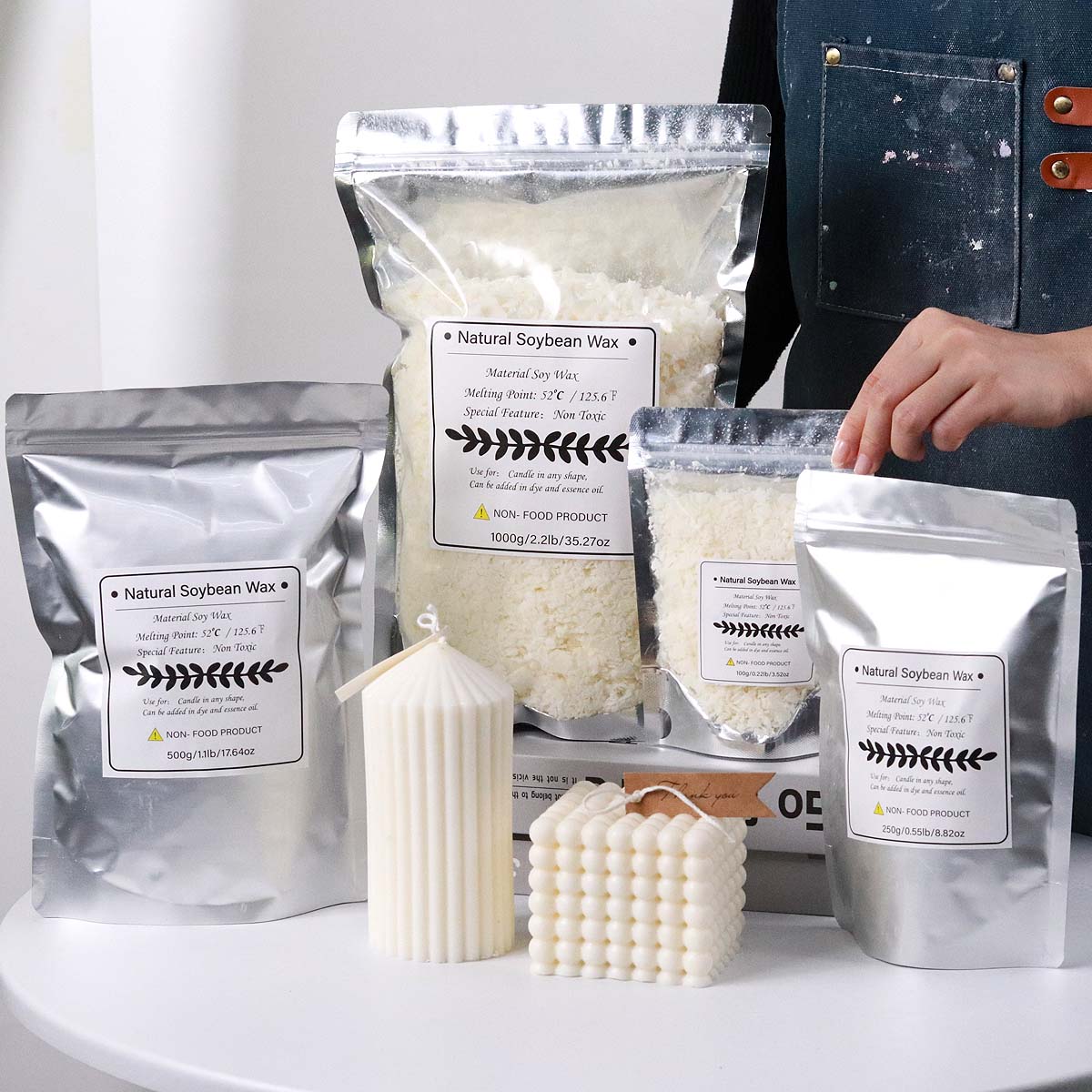 100/250/500/1000g Natural Soy  – обзор и цена Candle Making Kits