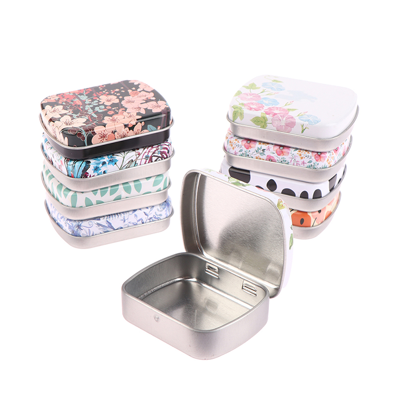 Mini Tin Box Metal Hinged with – обзор и цена Tin Container Lid