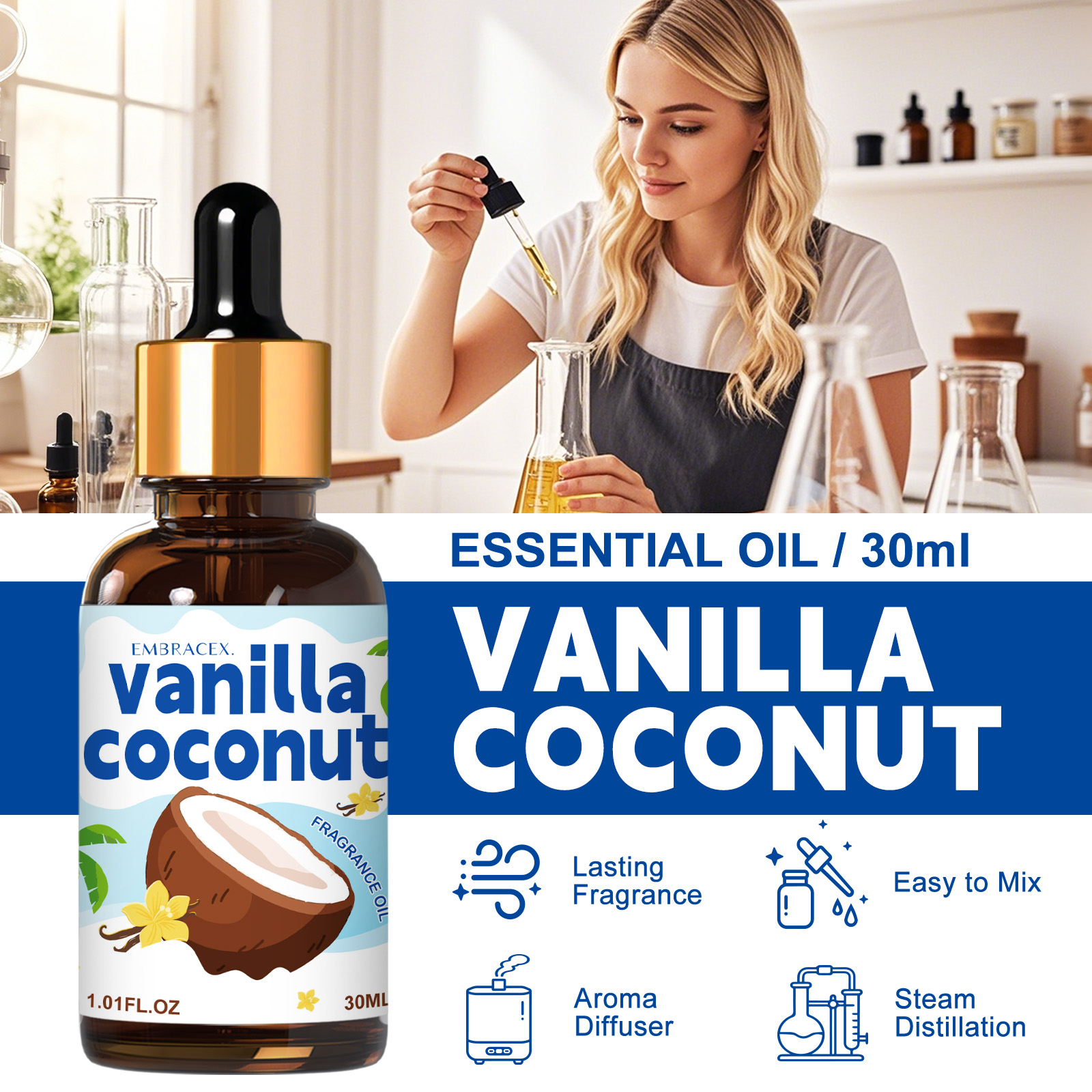 30ml Vanilla Coconut Essential – обзор и цена Candle Making Scents