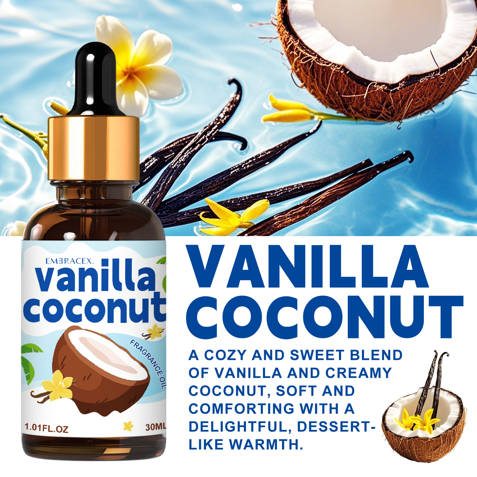30ml Vanilla Coconut Essential – обзор и цена Candle Making Scents