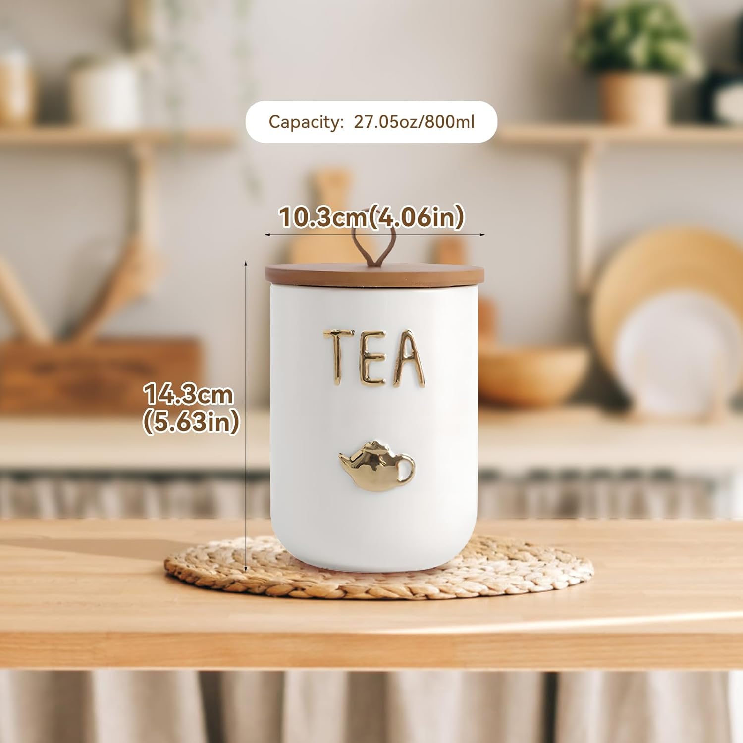 Ceramics Tea Canisters with Ai – обзор и цена Tin Container Lid