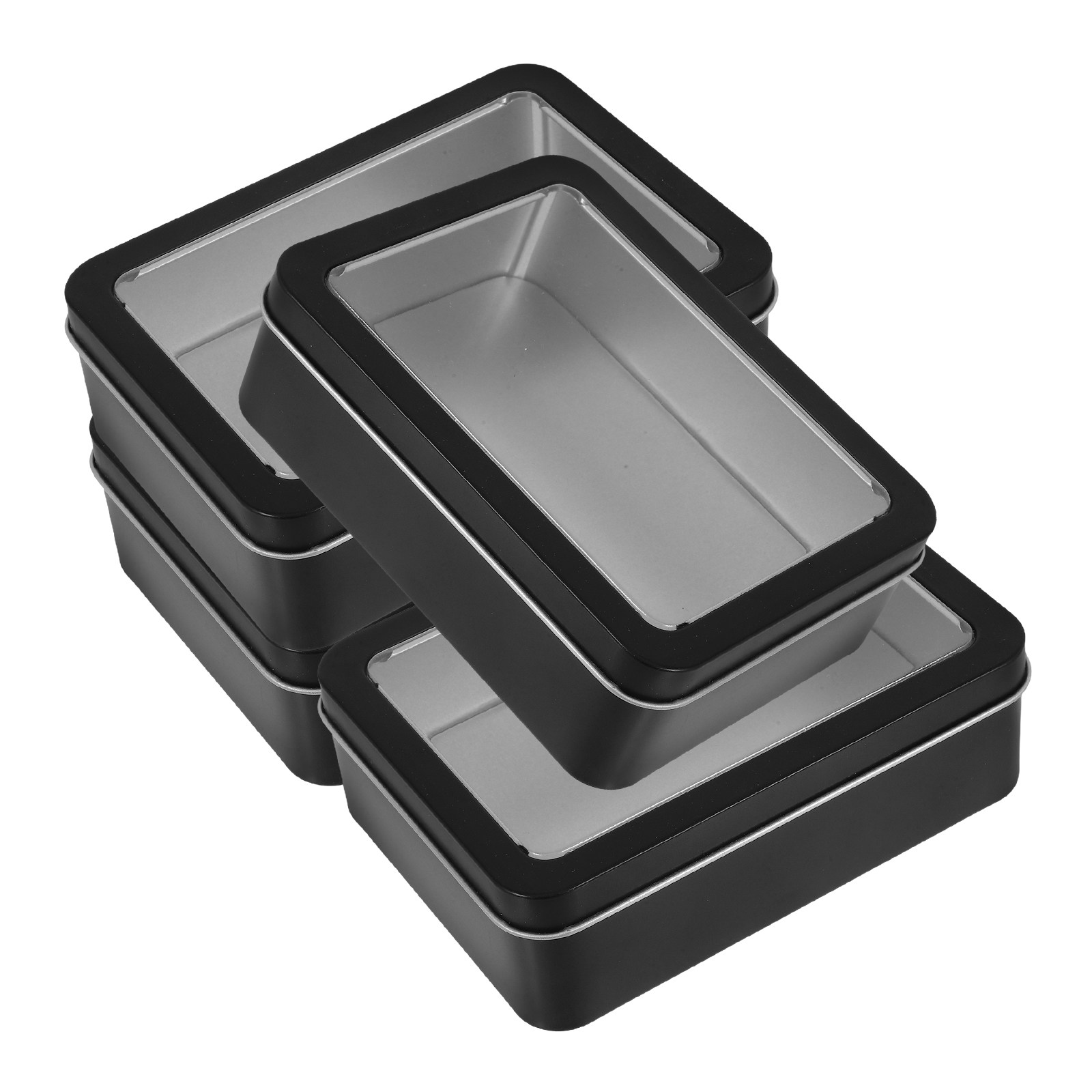 4Pcs Tinplate Cookie Box with  – обзор и цена Tin Container Lid